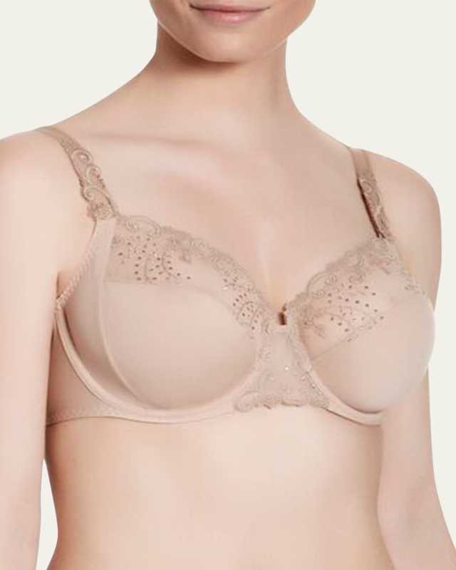 Delice Floral-Embroidered Full Cup Bra